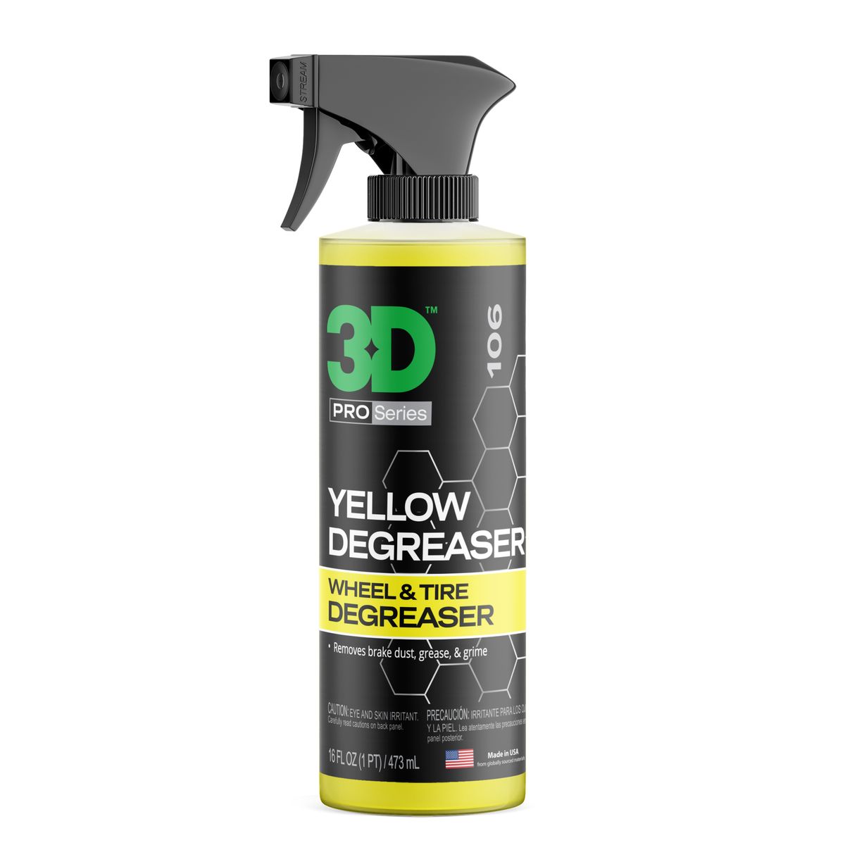 3D Yellow Degreaser Wheel Cleaner 16 oz